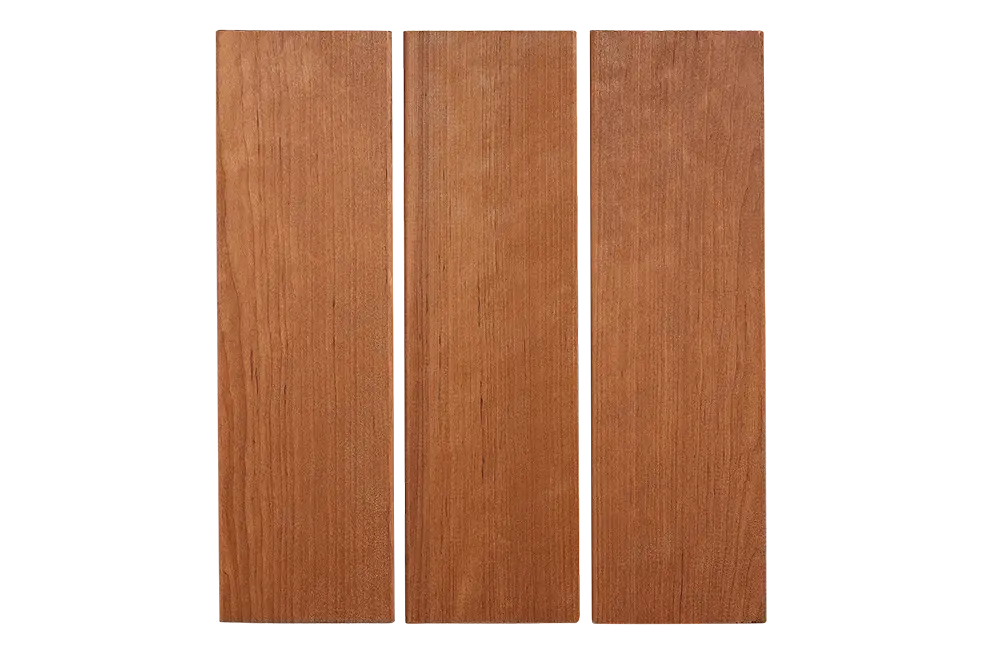 Three light-colored wooden panels next to each other with a smooth, even surface.